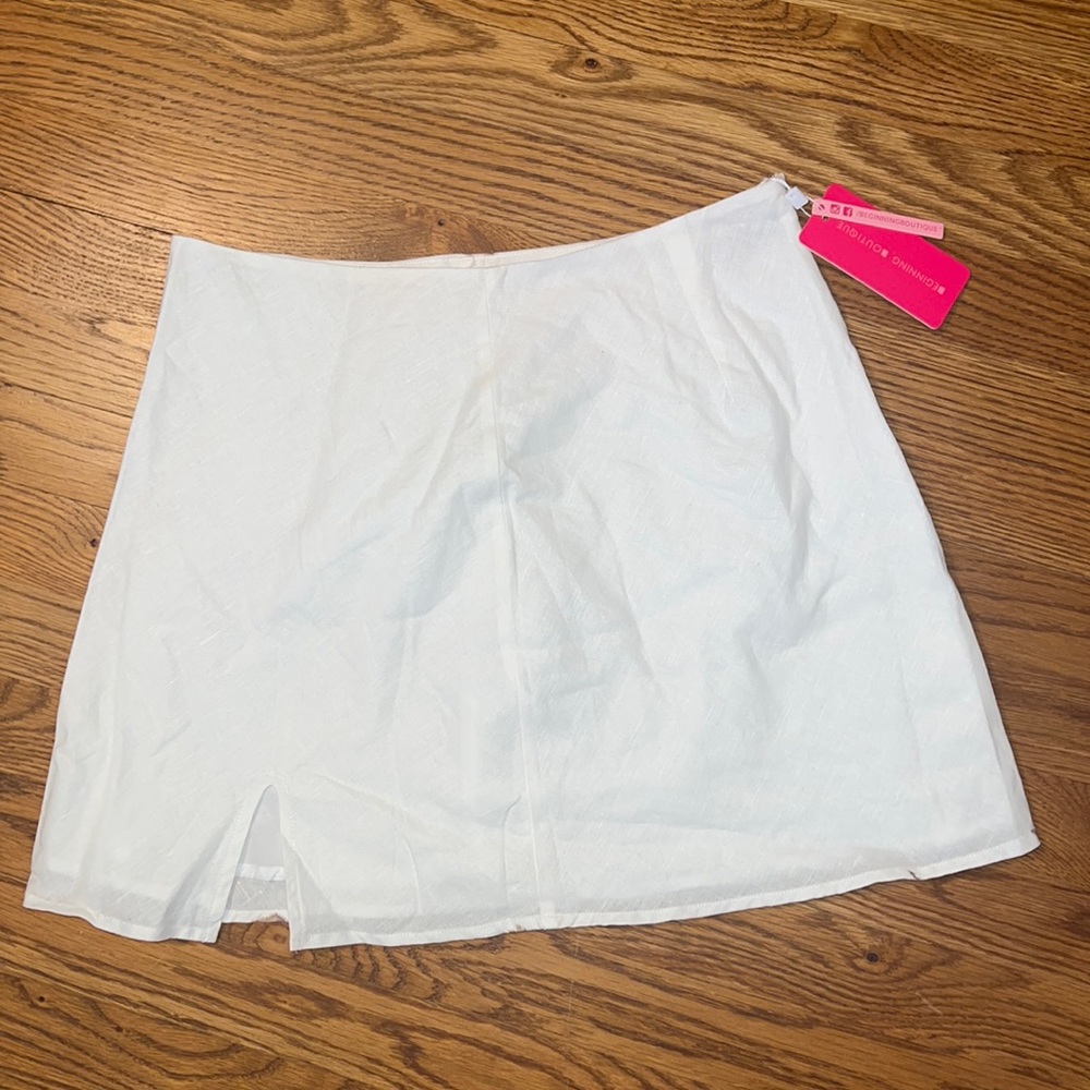 Beginning Boutique Mini Skirt White SIZE 12